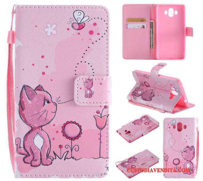 Custodia Huawei Mate 10 Protezione Anti-caduta Rosa, Cover Huawei Mate 10 Pelle Morbidotelefono