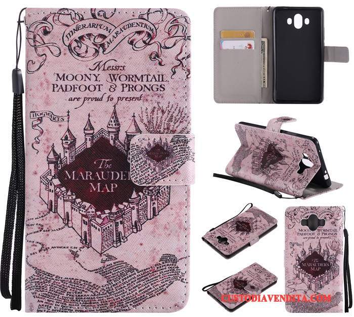 Custodia Huawei Mate 10 Protezione Anti-caduta Rosa, Cover Huawei Mate 10 Pelle Morbidotelefono