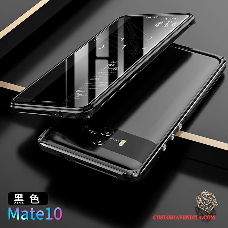 Custodia Huawei Mate 10 Protezione Coperchio Posteriore Telaio, Cover Huawei Mate 10 Oro Metallo