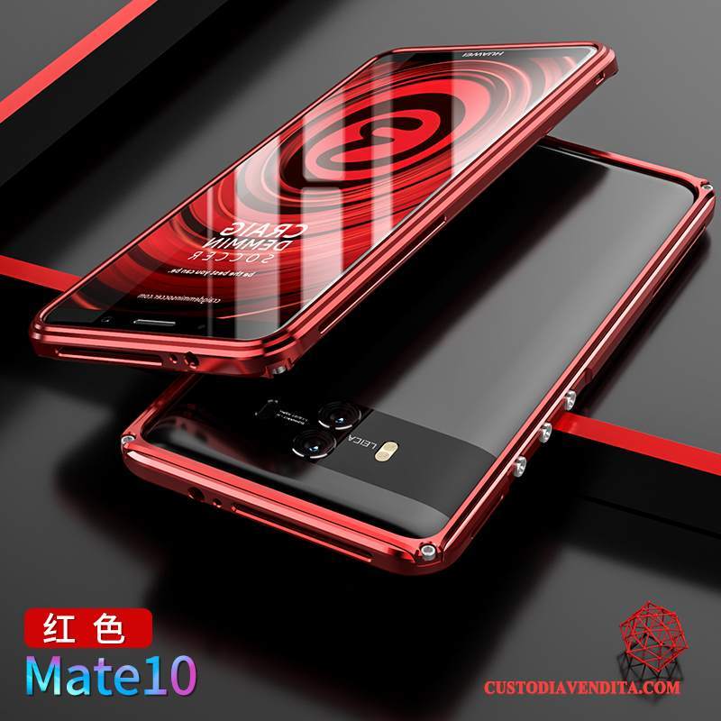 Custodia Huawei Mate 10 Protezione Coperchio Posteriore Telaio, Cover Huawei Mate 10 Oro Metallo