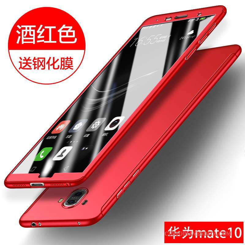 Custodia Huawei Mate 10 Protezione Rosso Difficile, Cover Huawei Mate 10 Anti-caduta Metallo