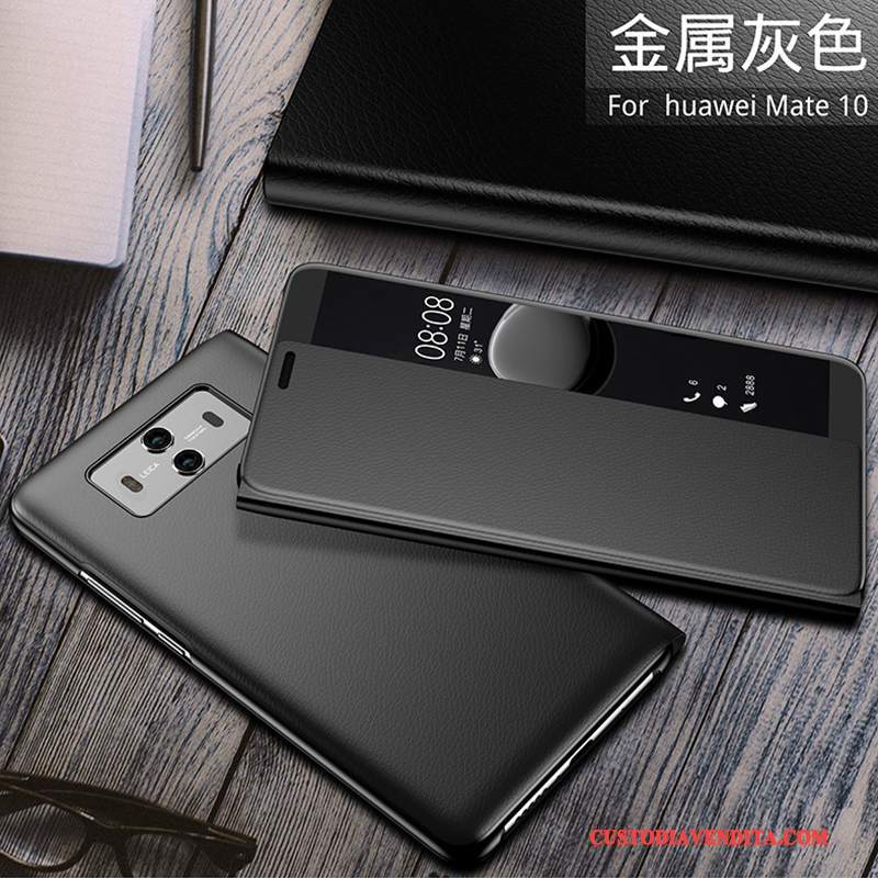 Custodia Huawei Mate 10 Protezione Tutto Incluso Nero, Cover Huawei Mate 10 Pelle Telefono Anti-caduta