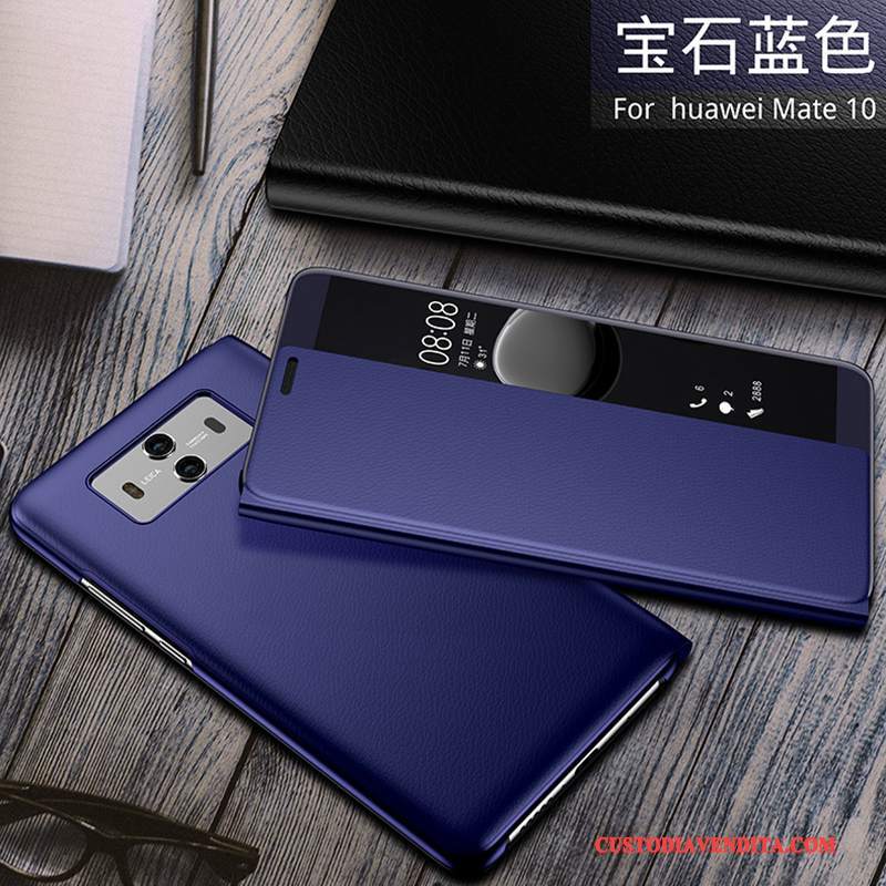 Custodia Huawei Mate 10 Protezione Tutto Incluso Nero, Cover Huawei Mate 10 Pelle Telefono Anti-caduta