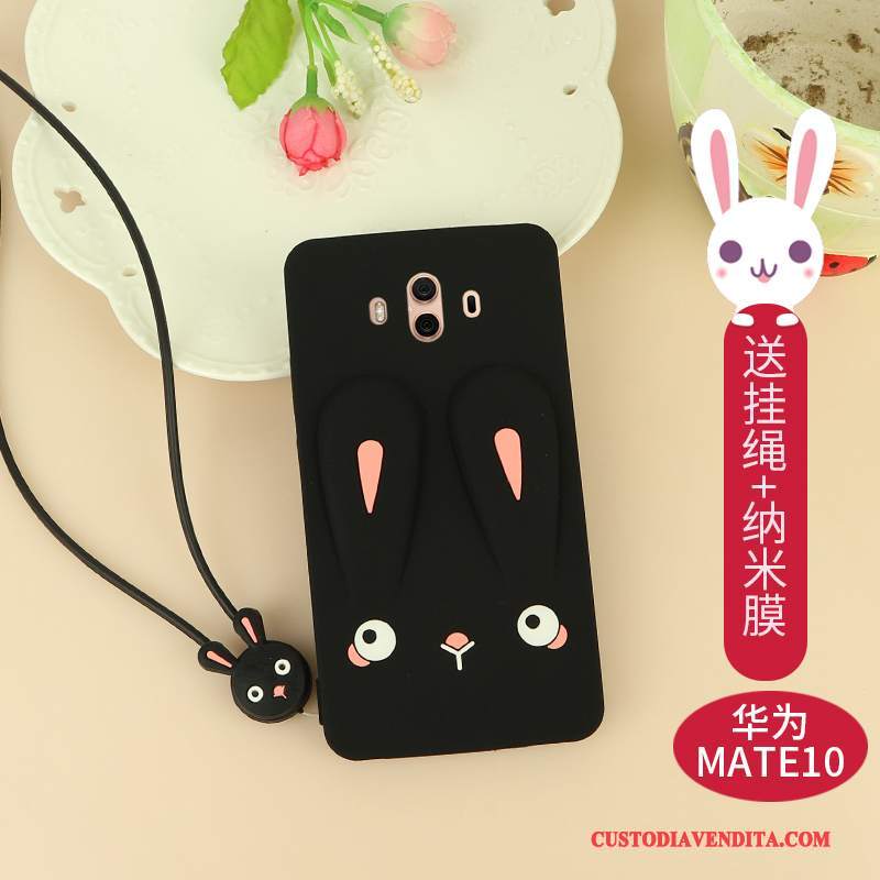 Custodia Huawei Mate 10 Silicone Morbido Anti-caduta, Cover Huawei Mate 10 Cartone Animato Telefono Bello