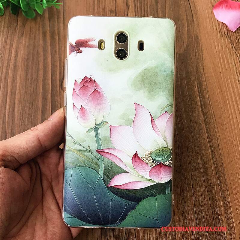 Custodia Huawei Mate 10 Silicone Morbido Ornamenti Appesi, Cover Huawei Mate 10 Goffratura Telefono Anti-caduta