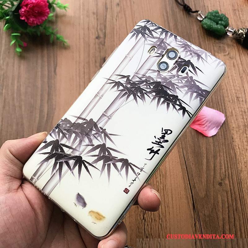 Custodia Huawei Mate 10 Silicone Morbido Ornamenti Appesi, Cover Huawei Mate 10 Goffratura Telefono Anti-caduta