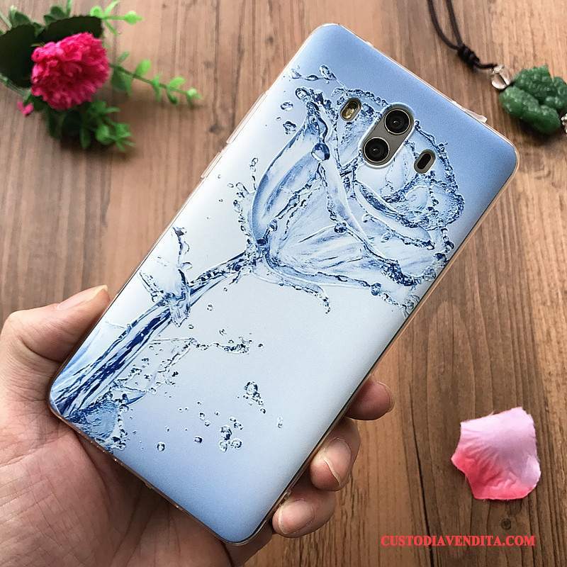 Custodia Huawei Mate 10 Silicone Morbido Ornamenti Appesi, Cover Huawei Mate 10 Goffratura Telefono Anti-caduta