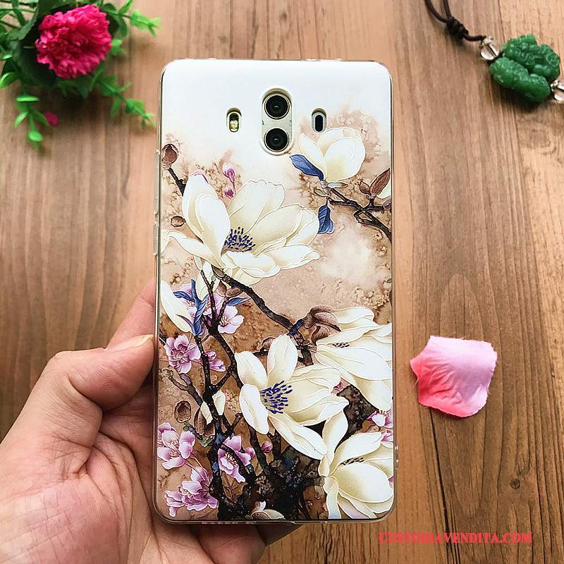 Custodia Huawei Mate 10 Silicone Morbido Ornamenti Appesi, Cover Huawei Mate 10 Goffratura Telefono Anti-caduta