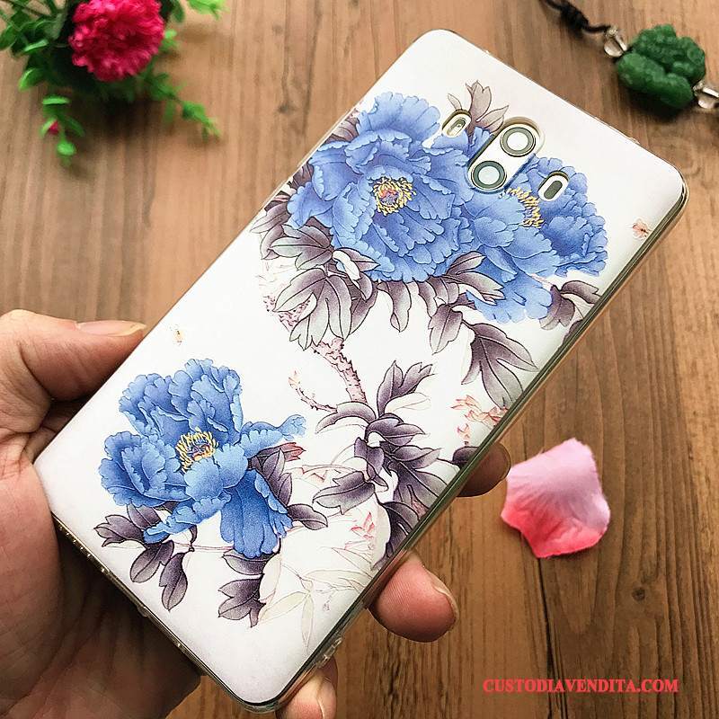 Custodia Huawei Mate 10 Silicone Morbido Ornamenti Appesi, Cover Huawei Mate 10 Goffratura Telefono Anti-caduta