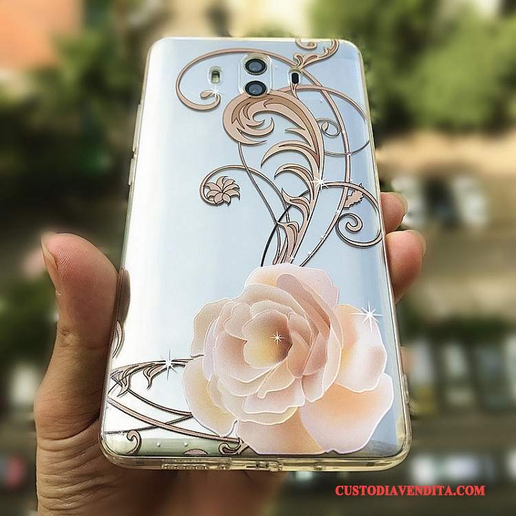 Custodia Huawei Mate 10 Silicone Morbido Ornamenti Appesi, Cover Huawei Mate 10 Goffratura Telefono Anti-caduta