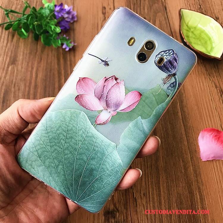 Custodia Huawei Mate 10 Silicone Morbido Ornamenti Appesi, Cover Huawei Mate 10 Goffratura Telefono Anti-caduta