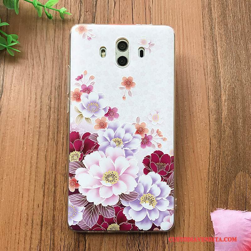 Custodia Huawei Mate 10 Silicone Morbido Ornamenti Appesi, Cover Huawei Mate 10 Goffratura Telefono Anti-caduta