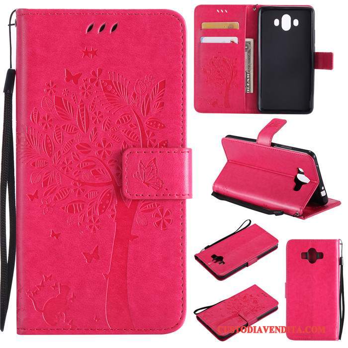 Custodia Huawei Mate 10 Silicone Tutto Incluso Anti-caduta, Cover Huawei Mate 10 Pelle Morbido Rosso