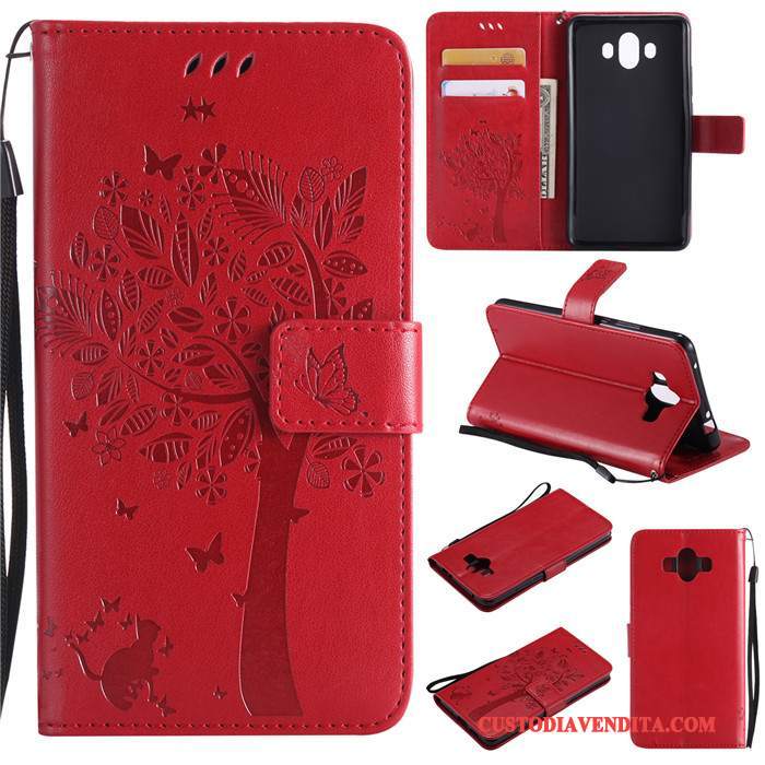 Custodia Huawei Mate 10 Silicone Tutto Incluso Anti-caduta, Cover Huawei Mate 10 Pelle Morbido Rosso