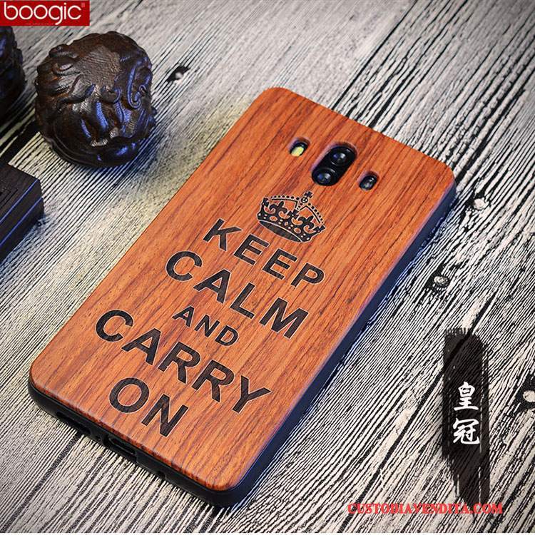 Custodia Huawei Mate 10 Vintage Anti-caduta Legno, Cover Huawei Mate 10 Creativo Telefono Tutto Incluso