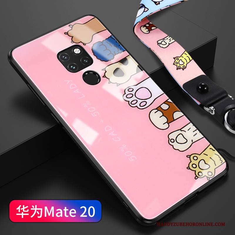 Custodia Huawei Mate 20 Creativo Telefono Ornamenti Appesi, Cover Huawei Mate 20 Cartone Animato Net Red Vetro