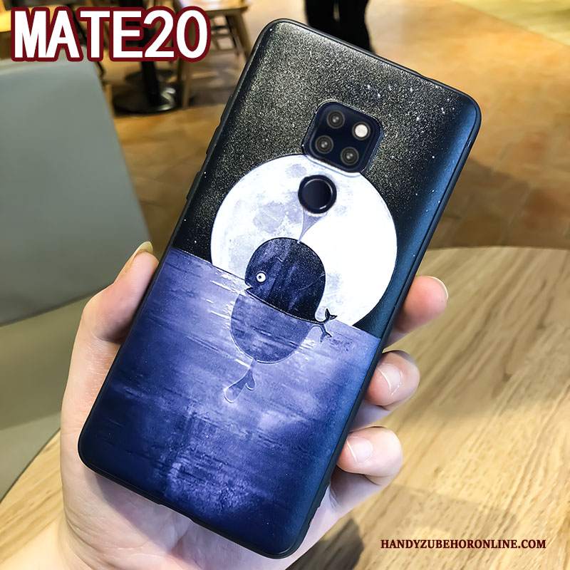 Custodia Huawei Mate 20 Goffratura Tutto Incluso Di Personalità, Cover Huawei Mate 20 Protezione Anti-caduta Ornamenti Appesi