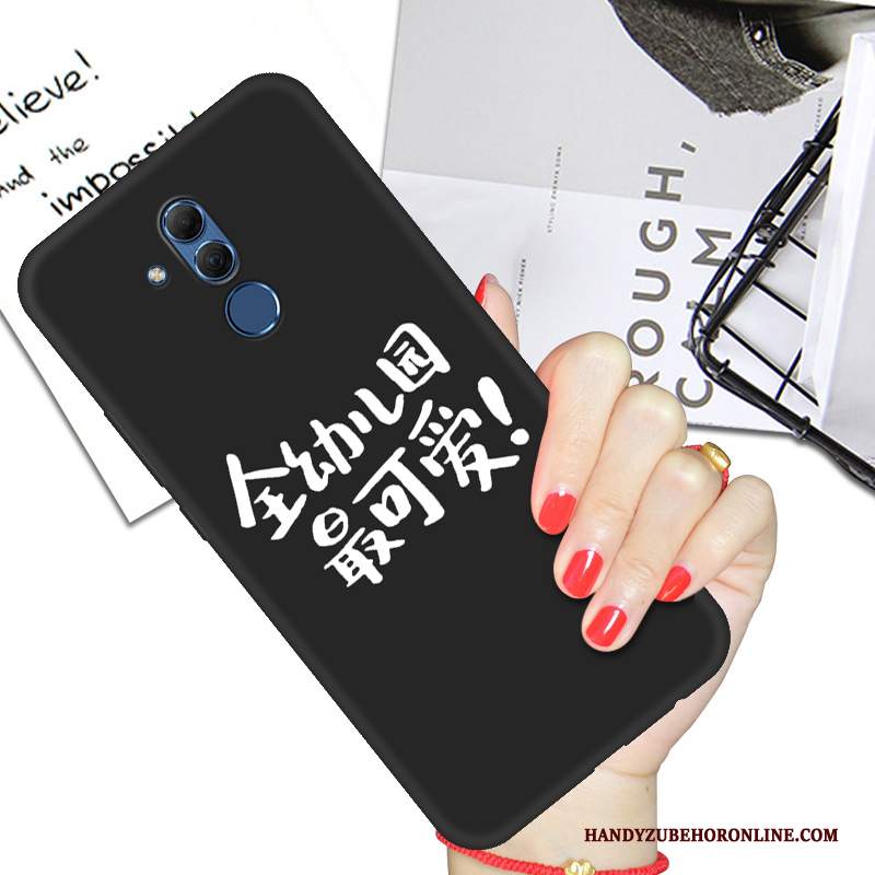 Custodia Huawei Mate 20 Lite Cartone Animato Tutto Incluso Nero, Cover Huawei Mate 20 Lite Protezione Telefono Anti-caduta