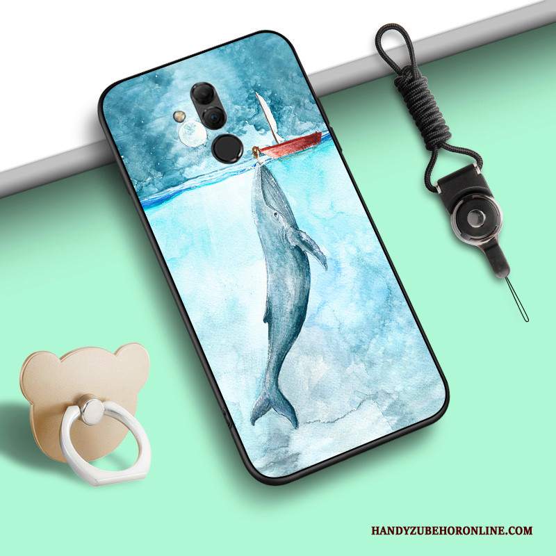 Custodia Huawei Mate 20 Lite Morbido Supporto, Cover Huawei Mate 20 Lite Anti-caduta Collo Appeso