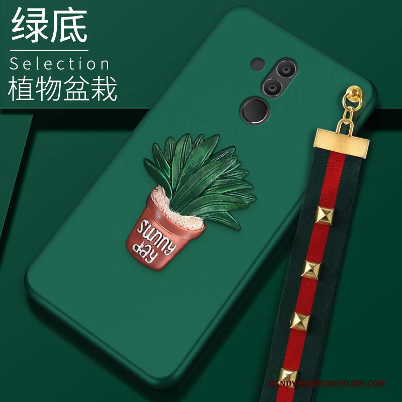 Custodia Huawei Mate 20 Lite Silicone Telefono Tendenza, Cover Huawei Mate 20 Lite Protezione Anti-caduta Verde