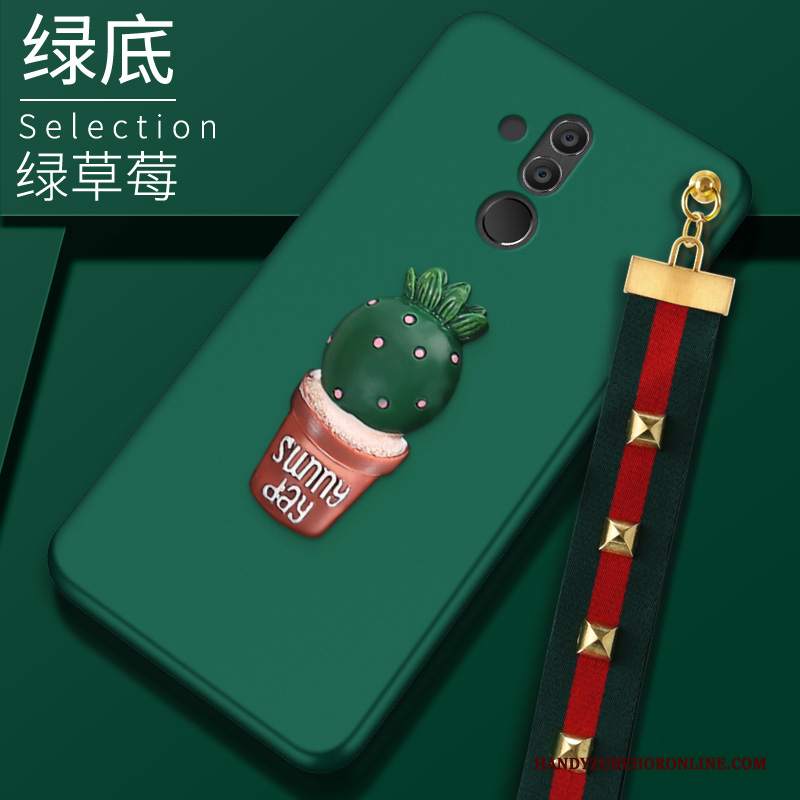 Custodia Huawei Mate 20 Lite Silicone Telefono Tendenza, Cover Huawei Mate 20 Lite Protezione Anti-caduta Verde