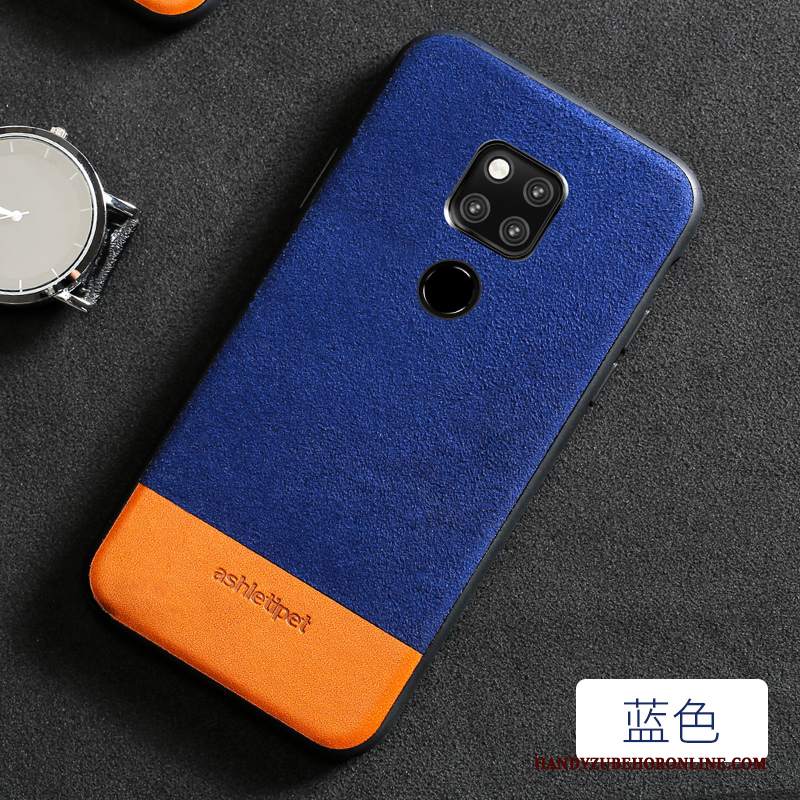 Custodia Huawei Mate 20 Pelle Affari Semplici, Cover Huawei Mate 20 Protezione Elegante Rosso