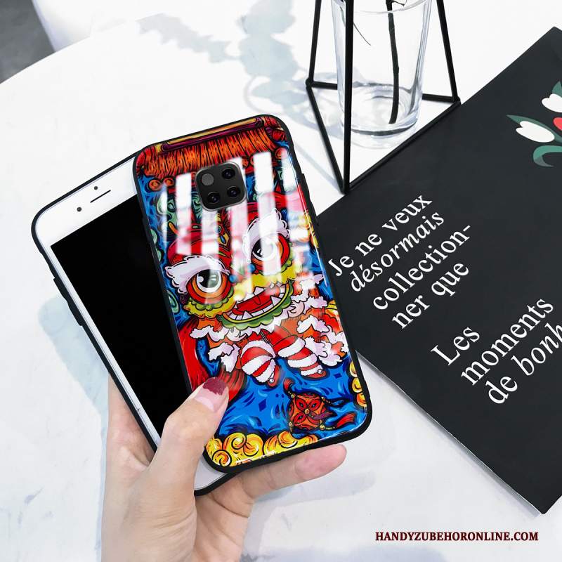 Custodia Huawei Mate 20 Pro Creativo Marchio Di Tendenza Difficile, Cover Huawei Mate 20 Pro Protezione Net Red Elegante