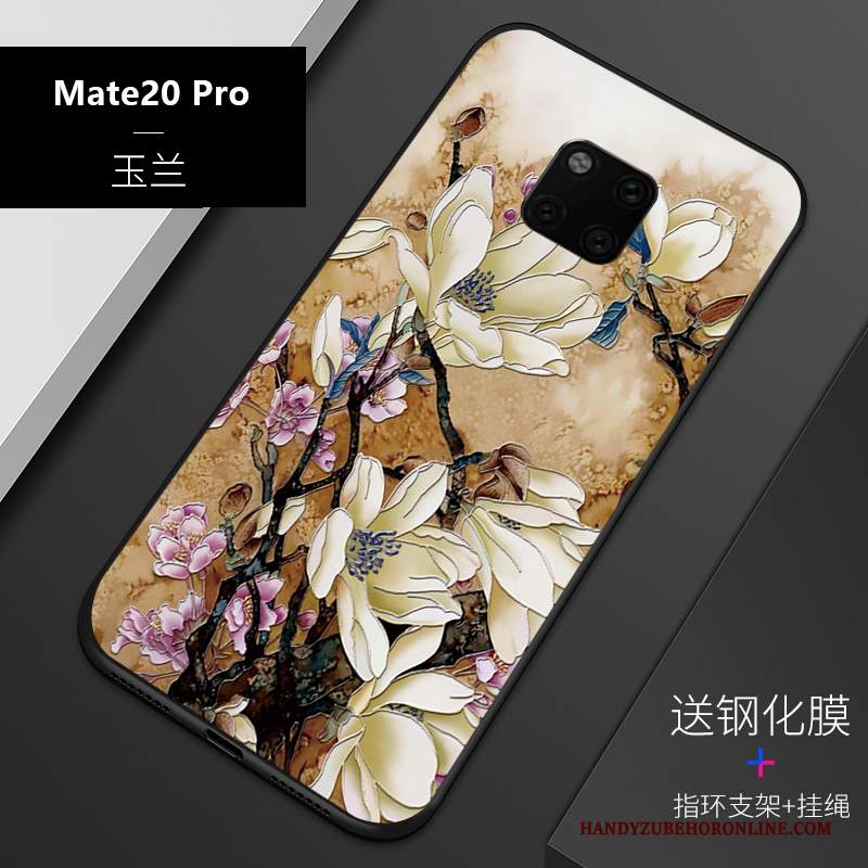 Custodia Huawei Mate 20 Pro Goffratura Tendenza Macchiati, Cover Huawei Mate 20 Pro Silicone Blu Tutto Incluso