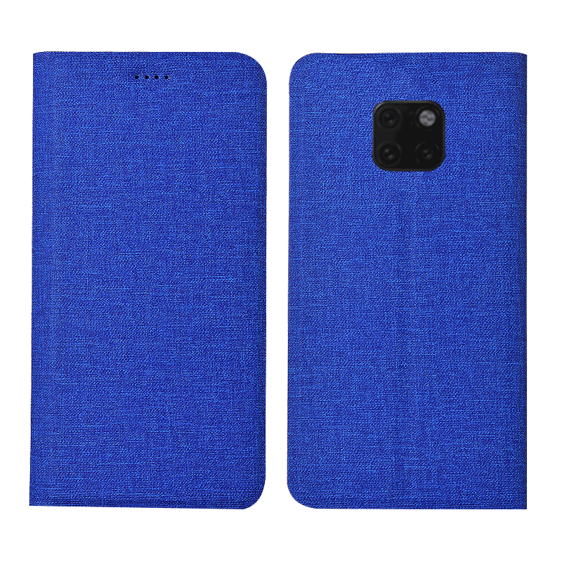 Custodia Huawei Mate 20 Pro Protezione Nuovo Cotone E Lino, Cover Huawei Mate 20 Pro Silicone Anti-caduta Verde