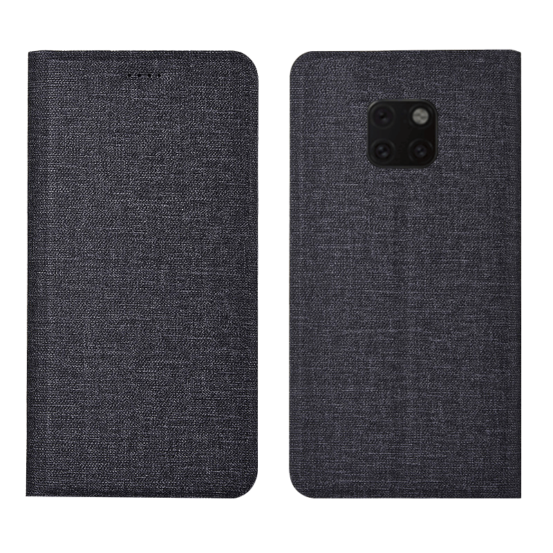 Custodia Huawei Mate 20 Pro Protezione Nuovo Cotone E Lino, Cover Huawei Mate 20 Pro Silicone Anti-caduta Verde