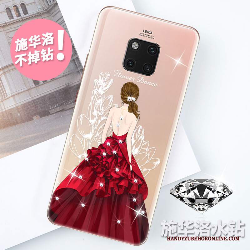 Custodia Huawei Mate 20 Pro Strass Anti-caduta Antiscivolo, Cover Huawei Mate 20 Pro Silicone Tutto Inclusotelefono