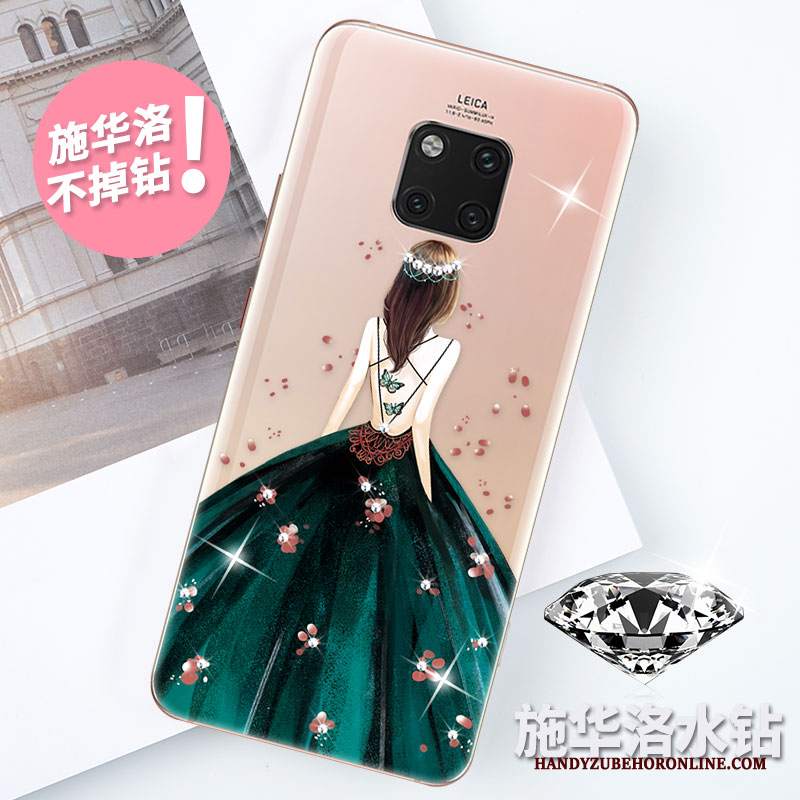 Custodia Huawei Mate 20 Pro Strass Anti-caduta Antiscivolo, Cover Huawei Mate 20 Pro Silicone Tutto Inclusotelefono