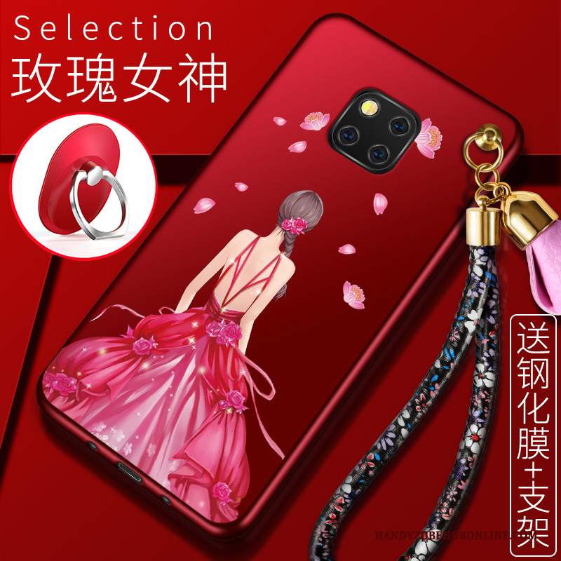 Custodia Huawei Mate 20 Rs Morbido Rosso, Cover Huawei Mate 20 Rs Ornamenti Appesitelefono