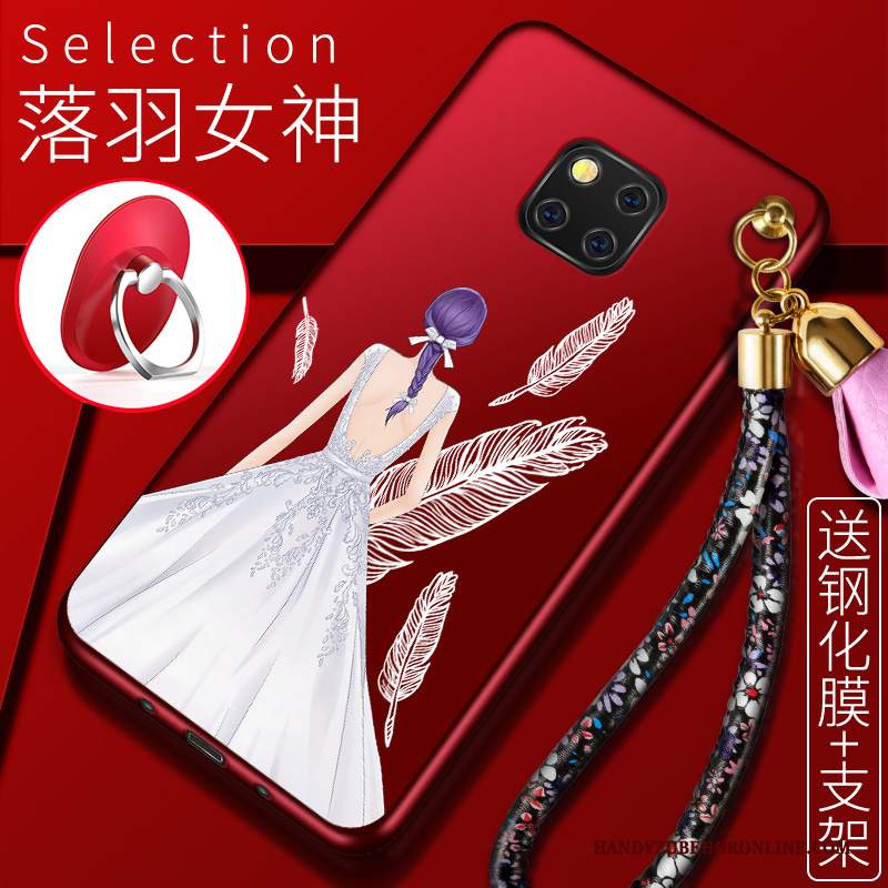 Custodia Huawei Mate 20 Rs Morbido Rosso, Cover Huawei Mate 20 Rs Ornamenti Appesitelefono