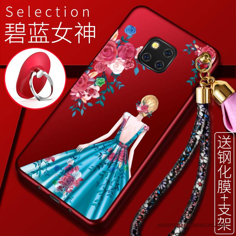 Custodia Huawei Mate 20 Rs Morbido Rosso, Cover Huawei Mate 20 Rs Ornamenti Appesitelefono