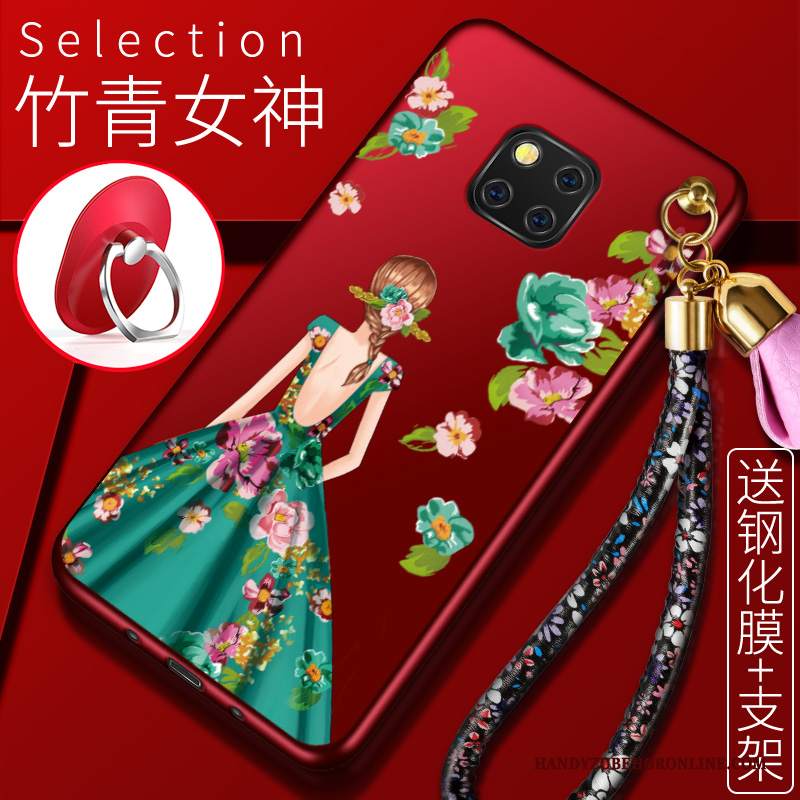 Custodia Huawei Mate 20 Rs Morbido Rosso, Cover Huawei Mate 20 Rs Ornamenti Appesitelefono