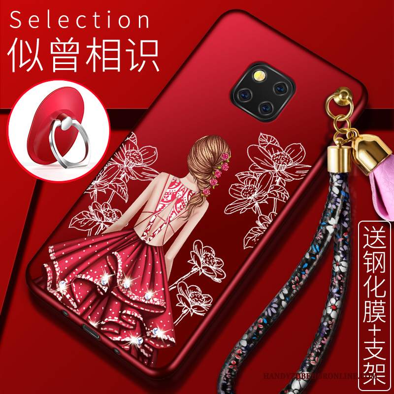 Custodia Huawei Mate 20 Rs Morbido Rosso, Cover Huawei Mate 20 Rs Ornamenti Appesitelefono