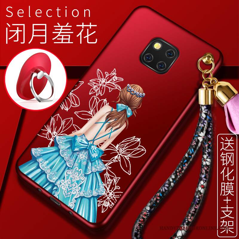 Custodia Huawei Mate 20 Rs Morbido Rosso, Cover Huawei Mate 20 Rs Ornamenti Appesitelefono