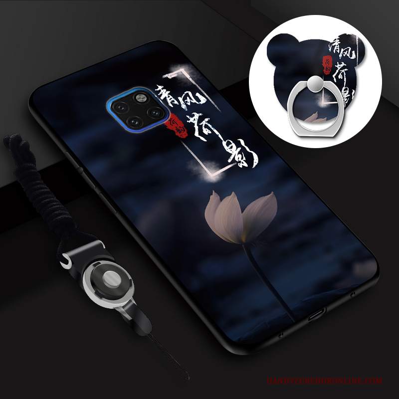 Custodia Huawei Mate 20 Rs Silicone Blu Pellicola Protettiva, Cover Huawei Mate 20 Rs Tempra Morbido