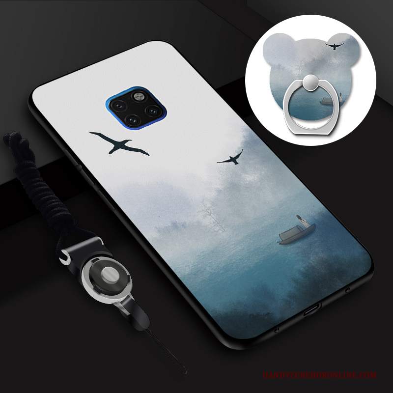 Custodia Huawei Mate 20 Rs Silicone Blu Pellicola Protettiva, Cover Huawei Mate 20 Rs Tempra Morbido