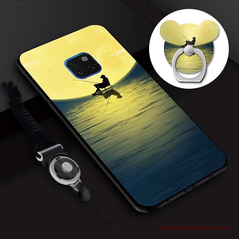 Custodia Huawei Mate 20 Rs Silicone Blu Pellicola Protettiva, Cover Huawei Mate 20 Rs Tempra Morbido