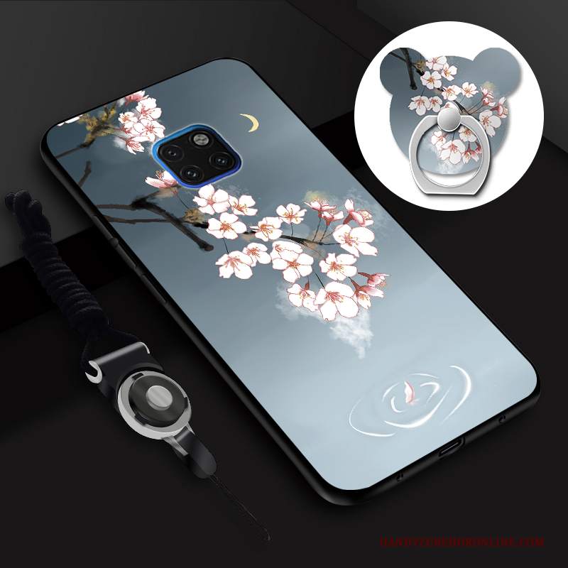 Custodia Huawei Mate 20 Rs Silicone Blu Pellicola Protettiva, Cover Huawei Mate 20 Rs Tempra Morbido