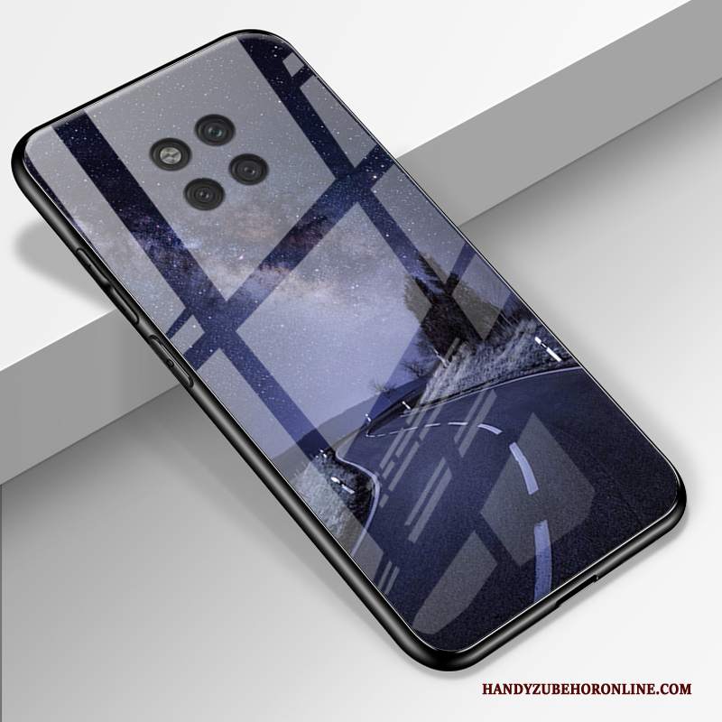 Custodia Huawei Mate 20 Rs Silicone Telefono Vetro, Cover Huawei Mate 20 Rs Anti-caduta Porpora