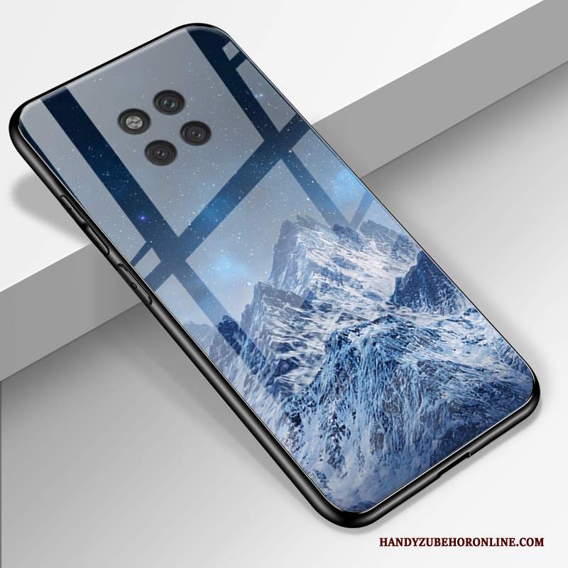 Custodia Huawei Mate 20 Rs Silicone Telefono Vetro, Cover Huawei Mate 20 Rs Anti-caduta Porpora