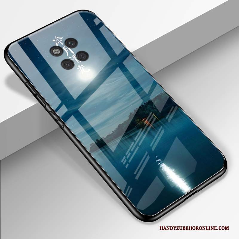 Custodia Huawei Mate 20 Rs Silicone Telefono Vetro, Cover Huawei Mate 20 Rs Anti-caduta Porpora