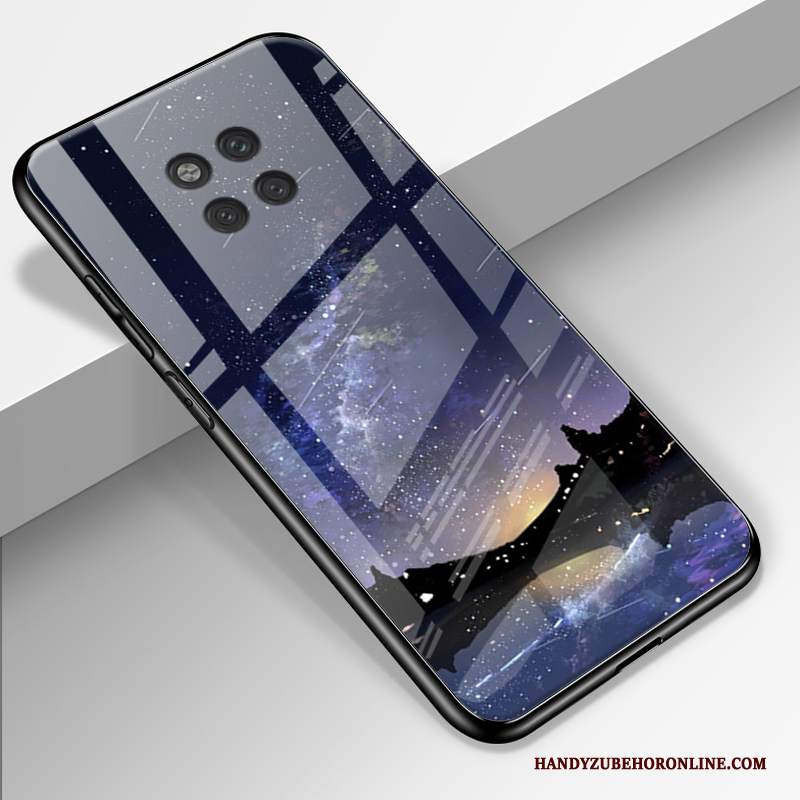 Custodia Huawei Mate 20 Rs Silicone Telefono Vetro, Cover Huawei Mate 20 Rs Anti-caduta Porpora