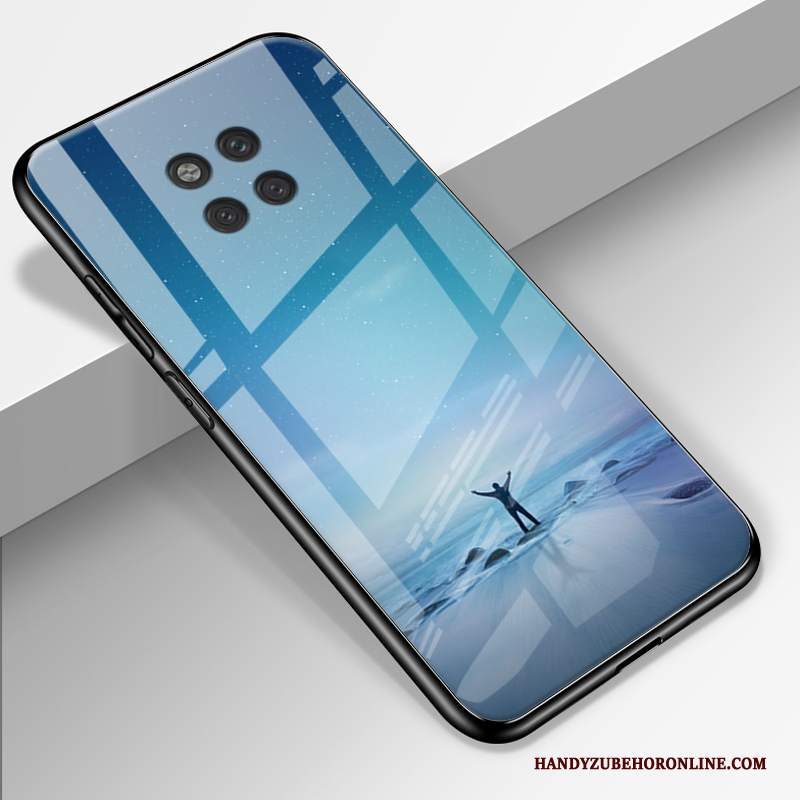 Custodia Huawei Mate 20 Rs Silicone Telefono Vetro, Cover Huawei Mate 20 Rs Anti-caduta Porpora