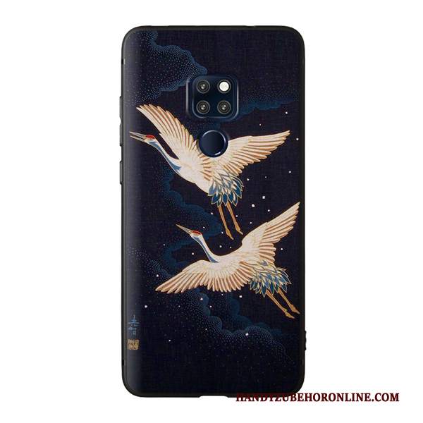 Custodia Huawei Mate 20 X Goffratura Morbido Macchiati, Cover Huawei Mate 20 X Colore Nero Tutto Incluso