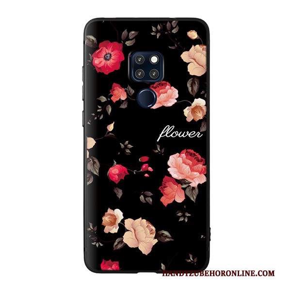 Custodia Huawei Mate 20 X Goffratura Morbido Macchiati, Cover Huawei Mate 20 X Colore Nero Tutto Incluso