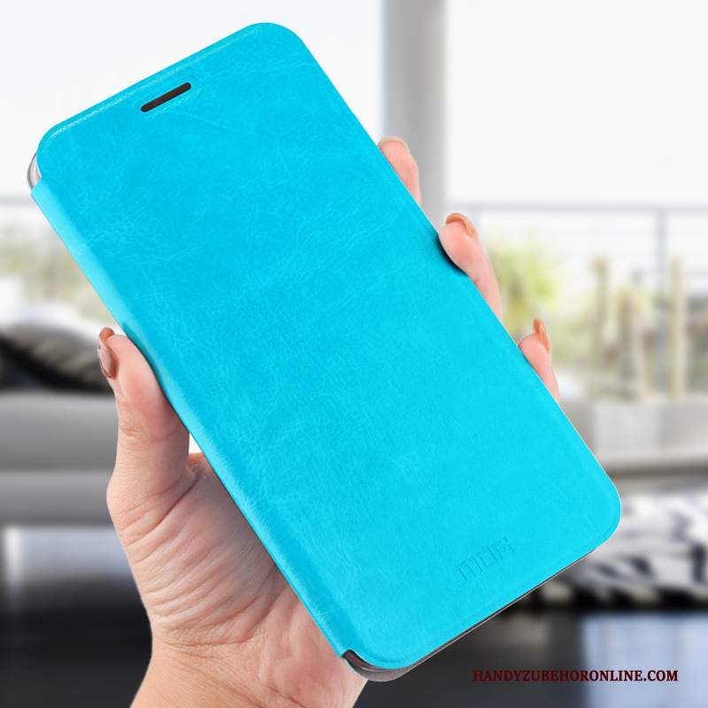 Custodia Huawei Mate 20 X Pelle Anti-caduta Blu, Cover Huawei Mate 20 X Folio Telefono Tutto Incluso